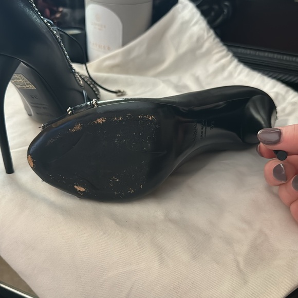 Balmain Studded Leather Lace-Up Booties - Picture 5 of 10